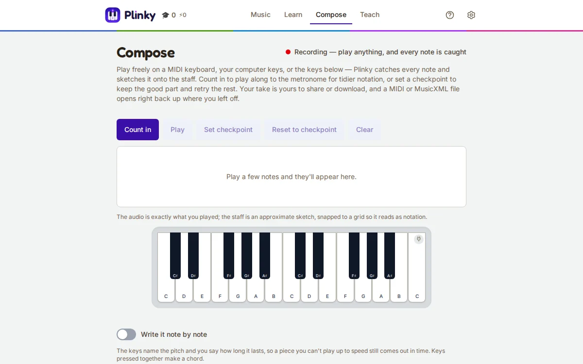 A screenshot of compose